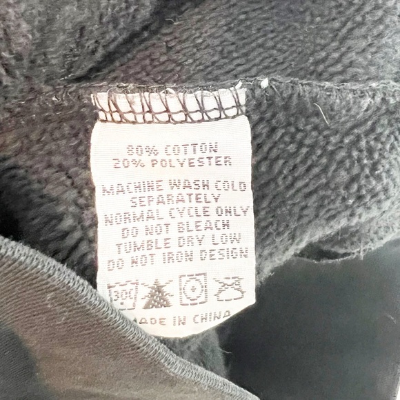 BSR BY SAMII RYAN SMILEY X CAUTION SMILES BLACK FLORAL HOODIE SWEATSHIRT MEDIUM - Picture 4 of 10